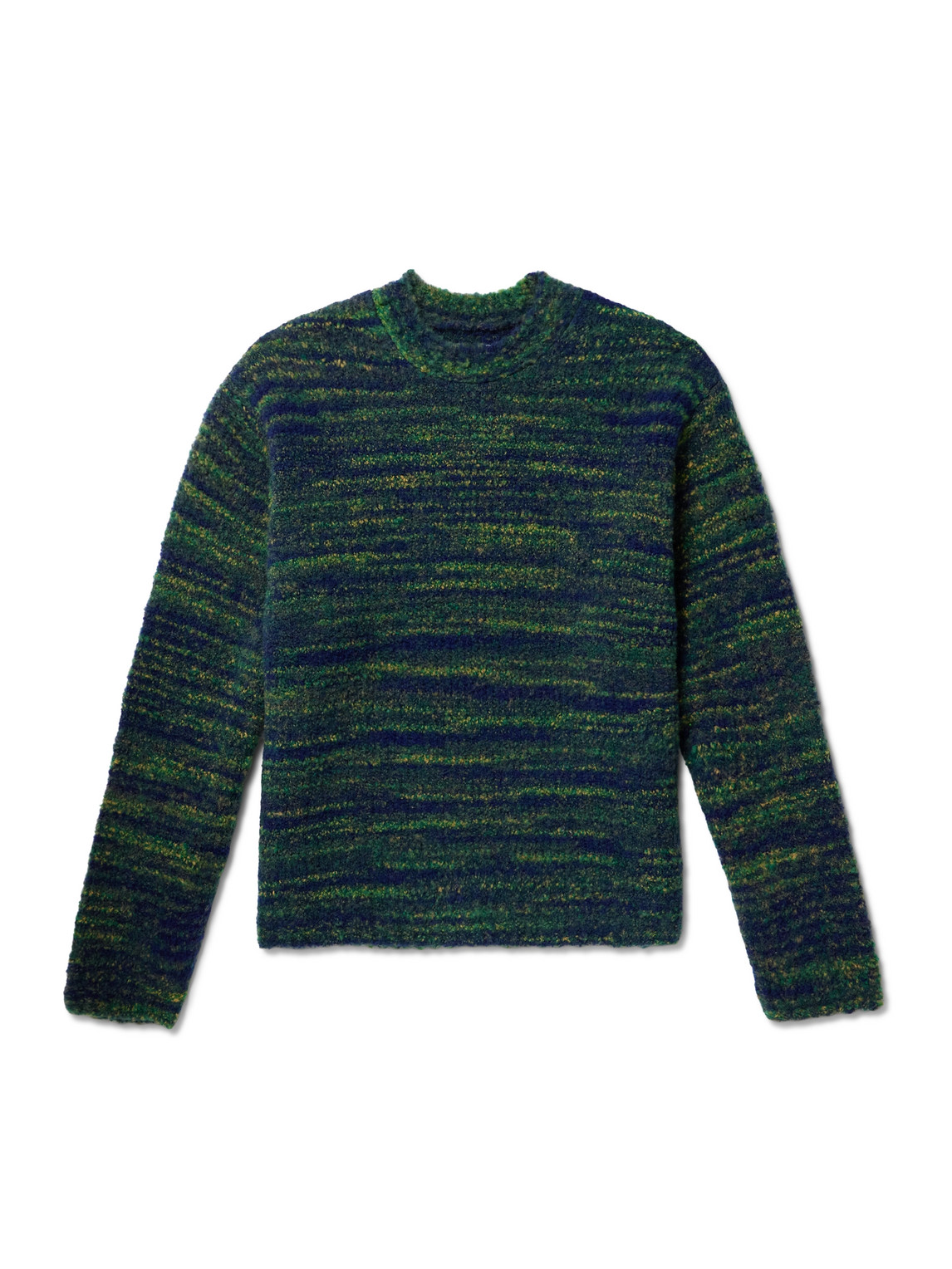 Nudie Jeans - Gurra Wool-Blend Bouclé Sweater - Men - Green - XL von Nudie Jeans