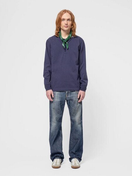 Nudie Jeans Herren Langarm-Shirt aus Biobaumwolle "LS Henley" von Nudie Jeans