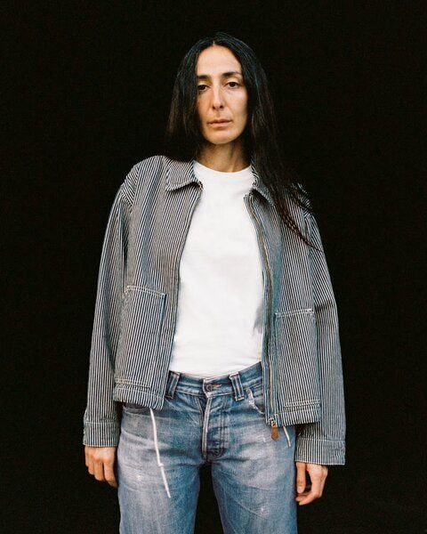Nudie Jeans Jade Striped Zip Jacke aus Bio-Baumwolle - Blue/Offwhite Nudie Jeans Jade Striped Zip Jacke aus Bio-Baumwolle - Blue/Offwhite von Nudie Jeans