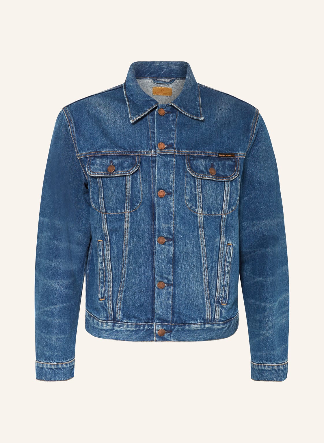 Nudie Jeans Jeansjacke Danny Greasy blau von Nudie Jeans