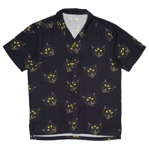 Nudie Jeans Kurzarm-Hemd Arvid The Cat von Nudie Jeans