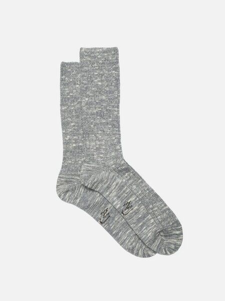 Nudie Jeans Rasmusson Mens Rib Slub Sock Greymelange von Nudie Jeans