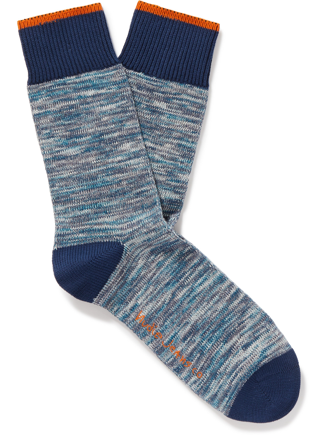 Nudie Jeans - Rasmusson Organic Cotton-Blend Socks - Men - Blue von Nudie Jeans