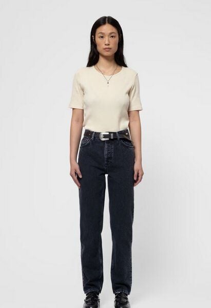 Nudie Jeans Relaxte Jeans - Lofty Lo - Black Vintage- aus Biobaumwolle von Nudie Jeans