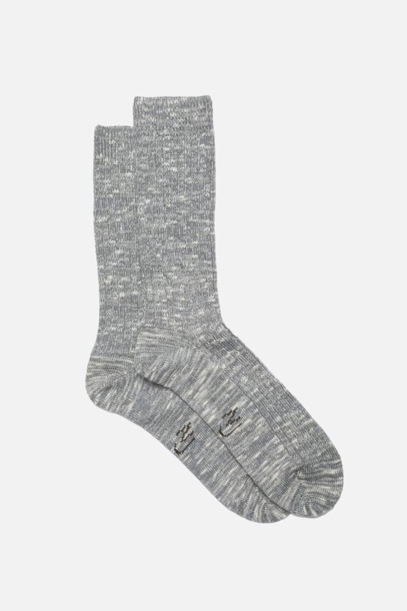 Socken Rasmusson Rib Slub Grau von Nudie Jeans