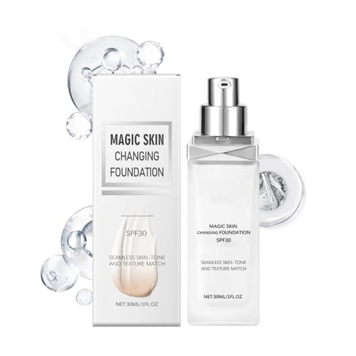 Nudorpn Foundation, die das Make-up verändert – Foundation mit wechselnder Haut – Abdeckcreme LSF 30, feuchtigkeitsspendend, natürliche Basis für leichten Gesichtsglanz, für Frauen von Nudorpn