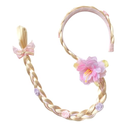 Nudorpn Kinder Perücken Mädchen, Kinderperücke - Prinzessin Dress Up Perücken,Buntes weiches Styling -Werkzeug hautfreundliches realistisches Haarstück für Cosplay -Partyspielzeug von Nudorpn