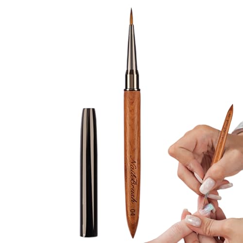Nudorpn Nagellackpinsel, Pinsel - Nageldesign-Malpinsel,Sandelholz-Nagelkunstpinsel für lange Linien, dünne Details, feines Zeichnen, Nageldesign, Heimgebrauch und professionell von Nudorpn