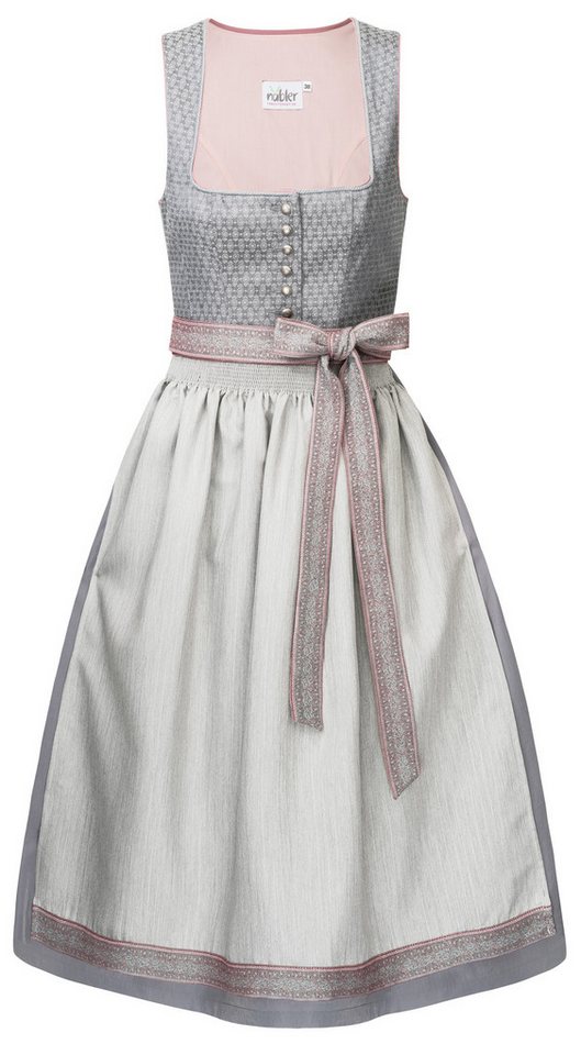 Nübler Dirndl Dirndl lang Ellen in Silber von Nübler von Nübler