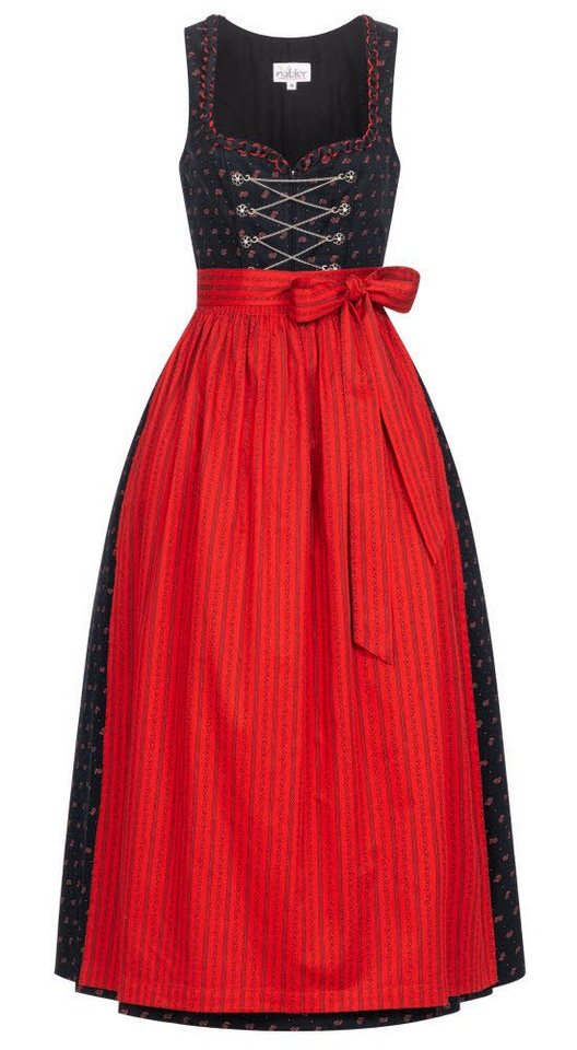 Nübler Dirndl Dirndl lang Thea in Schwarz von Nübler von Nübler