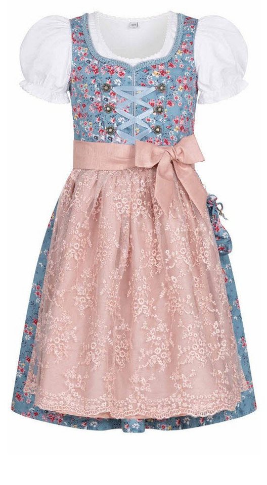 Nübler Dirndl Kinderdirndl 3-teilig Jule in Blau von Nübler von Nübler