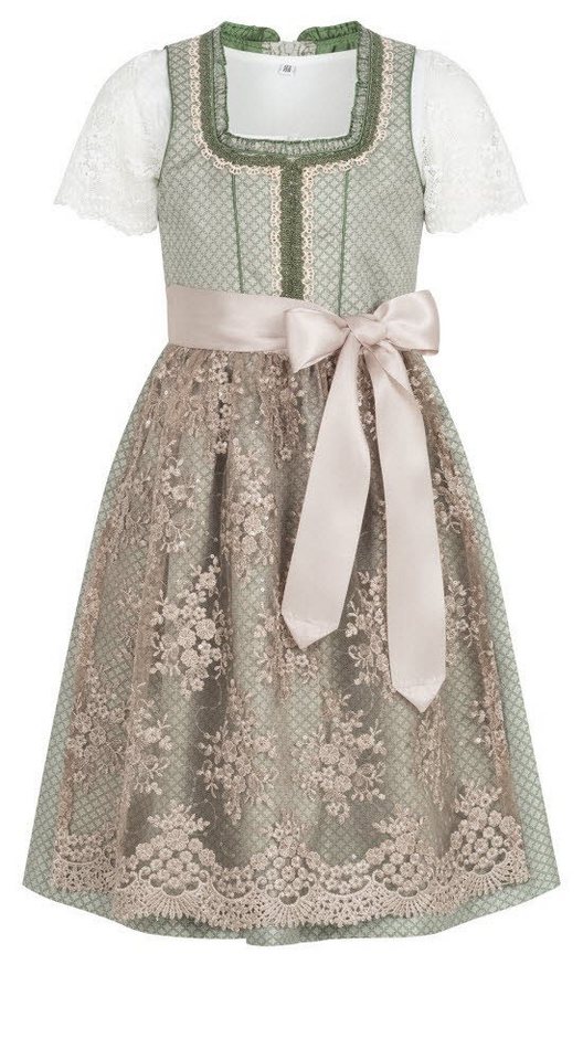 Nübler Dirndl Kinderdirndl 3-teilig Kerstin in Grün von Nübler von Nübler