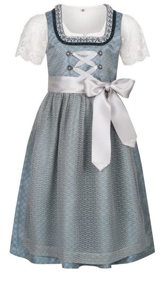 Nübler Dirndl Kinderdirndl 3-teilig Laura in Eisblau von Nübler von Nübler