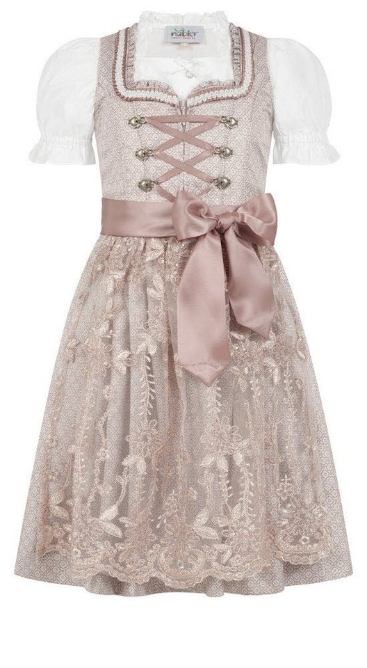 Nübler Dirndl Kinderdirndl 3-teilig Stella in Taupe von Nübler von Nübler