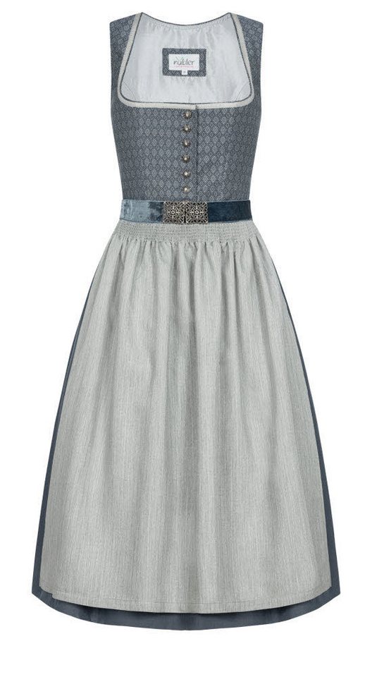 Nübler Dirndl Midi Dirndl Edda in Blau von Nübler von Nübler
