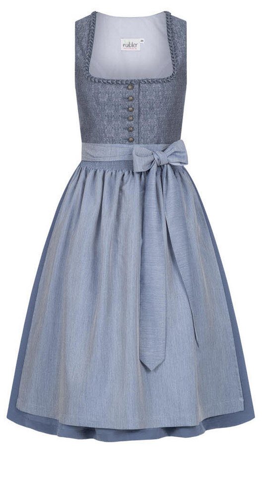 Nübler Dirndl Midi Dirndl Elsa in Rauchblau von Nübler von Nübler