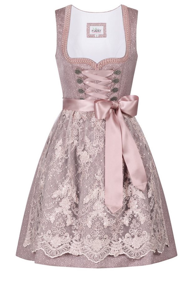 Nübler Dirndl Mini Dirndl Gislinde in Rosa von Nübler von Nübler