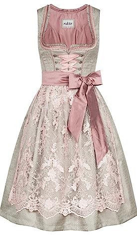 Nübler Dirndl midi Rosy in Silber, Größe:36 von Nübler