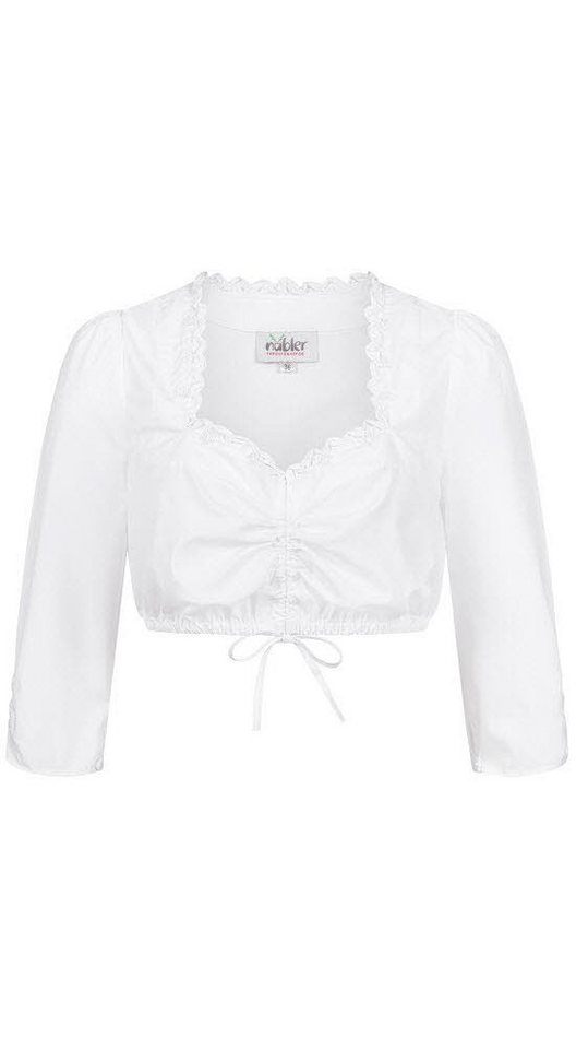 Nübler Dirndlbluse Dirndlbluse 3/4 Arm Isabel in Weiß von Nübler von Nübler