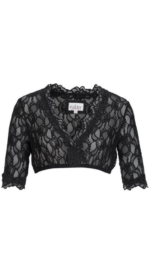 Nübler Dirndlbluse Dirndlbluse 3/4 Arm Laura in Schwarz von Nübler von Nübler