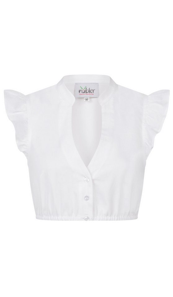Nübler Dirndlbluse Dirndlbluse Carla Kurzarm in Weiß von Nübler von Nübler