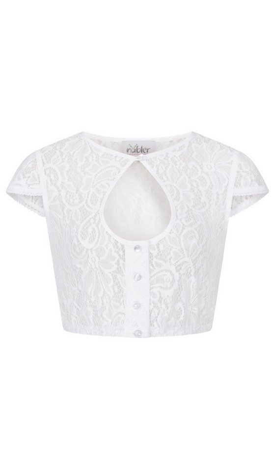 Nübler Dirndlbluse Dirndlbluse Kurzarm Tara in Weiß von Nübler von Nübler