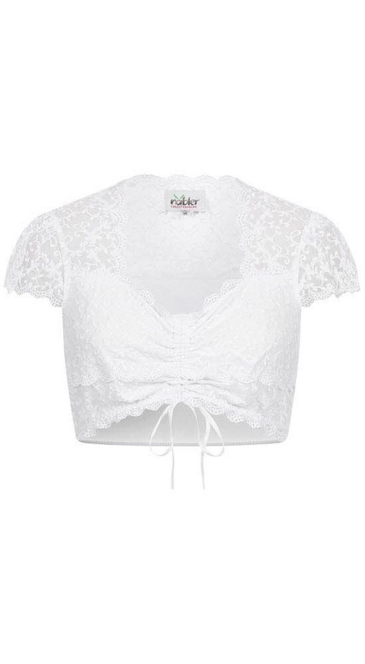 Nübler Dirndlbluse Dirndlbluse Kurzarm Lisa in Weiß von Nübler von Nübler