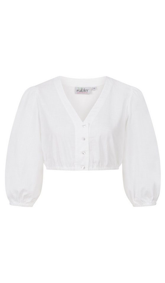 Nübler Dirndlbluse Dirndlbluse Vera Langarm in Weiß von Nübler von Nübler
