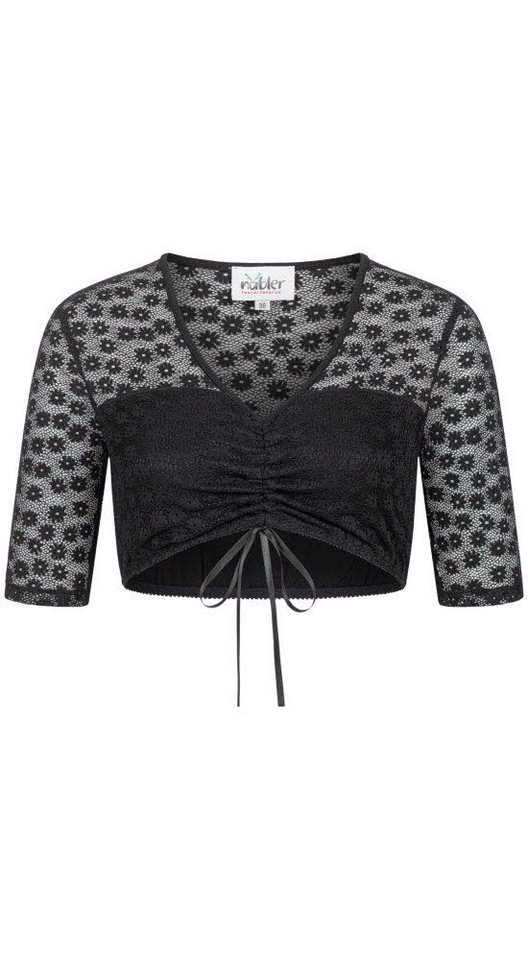 Nübler Dirndlbluse Dirndlbluse kurzarm Moni in Schwarz von Nübler von Nübler