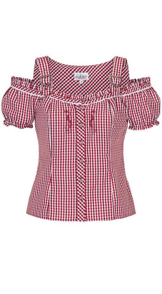 Nübler Dirndlbluse Miederbluse Herta in Rot von Nübler von Nübler