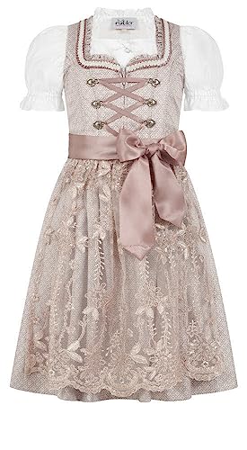 Nübler Kinderdirndl 3-teilig Stella in Taupe, Größe:116 von Nübler