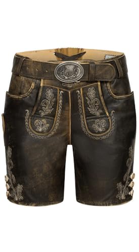 Nübler Lederhose Hotpants Zelda - Premium Nappa Leder mit Hosenlatz und Plattstickereien - Hoher klassischer Schnitt mit Hirschhorn-Knöpfen - Ideal für den Trachten-Alltag, Größe:36 Nübler Lederhose Hotpants Zelda - Premium Nappa Leder mit Hosenlatz und Plattstickereien - Hoher klassischer Schnitt mit Hirschhorn-Knöpfen - Ideal für den Trachten-Alltag, Größe:36 von Nübler