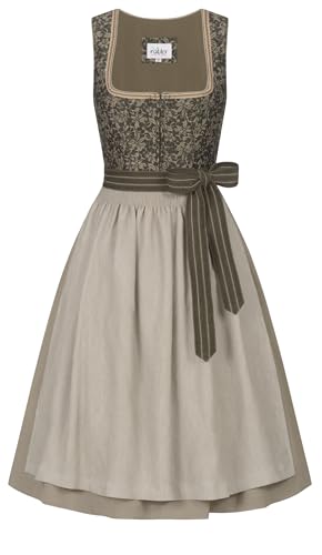 Nübler Midi Dirndl Gina in Oliv, Größe:36 von Nübler