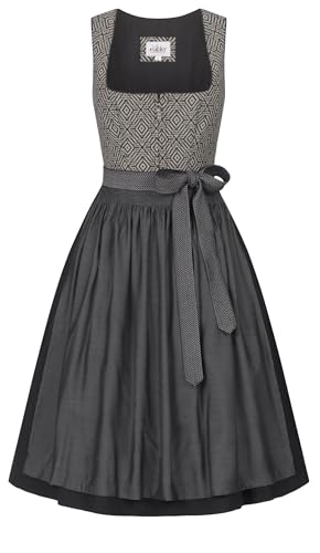 Nübler Midi Dirndl Grace in Schwarz, Größe:46 von Nübler