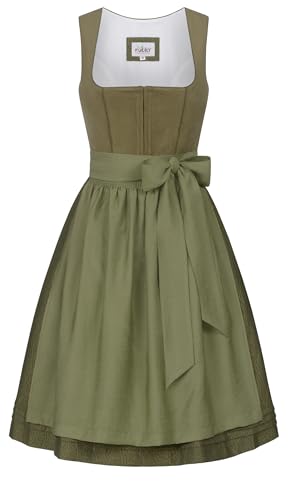 Nübler Midi Dirndl Luise in Grün, Größe:42 von Nübler