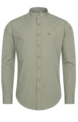 Nübler Trachtenhemd Herren Phil in Oliv, Größe:XXL von Nübler