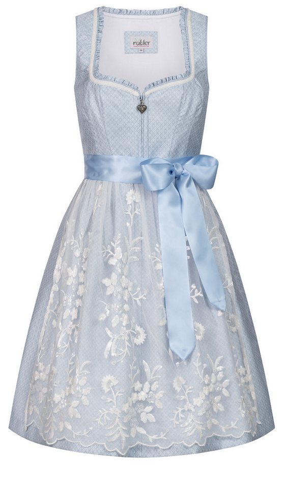 Nübler Trachtenkleid Midi Dirndl Gardi in Eisblau von Nübler von Nübler