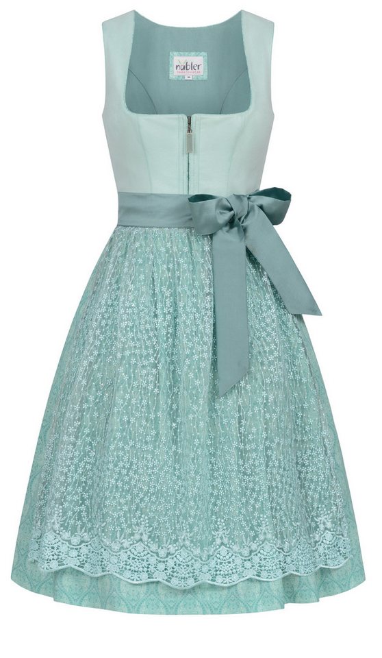 Nübler Trachtenkleid Midi Dirndl Gundi in Aqua von Nübler von Nübler