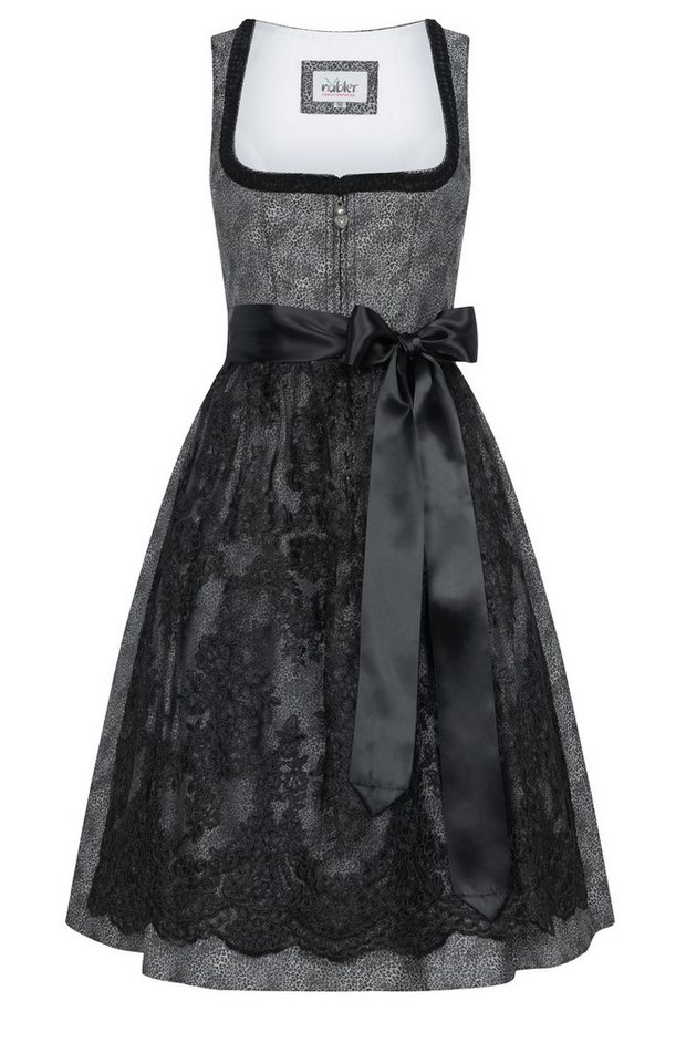 Nübler Trachtenkleid Midi Dirndl Leo in Silber von Nübler von Nübler