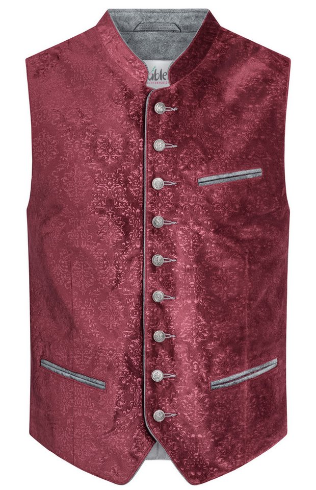 Nübler Trachtenweste Trachtengilet Kilian in Weinrot von Nübler von Nübler