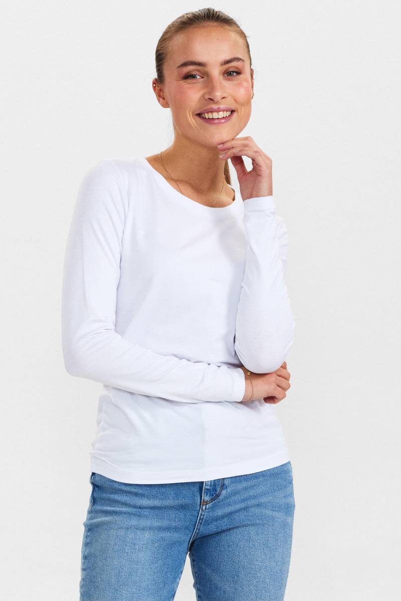 Nümph - NUKAZUMI LS BLOUSE bright white - Gr. - M von Nümph