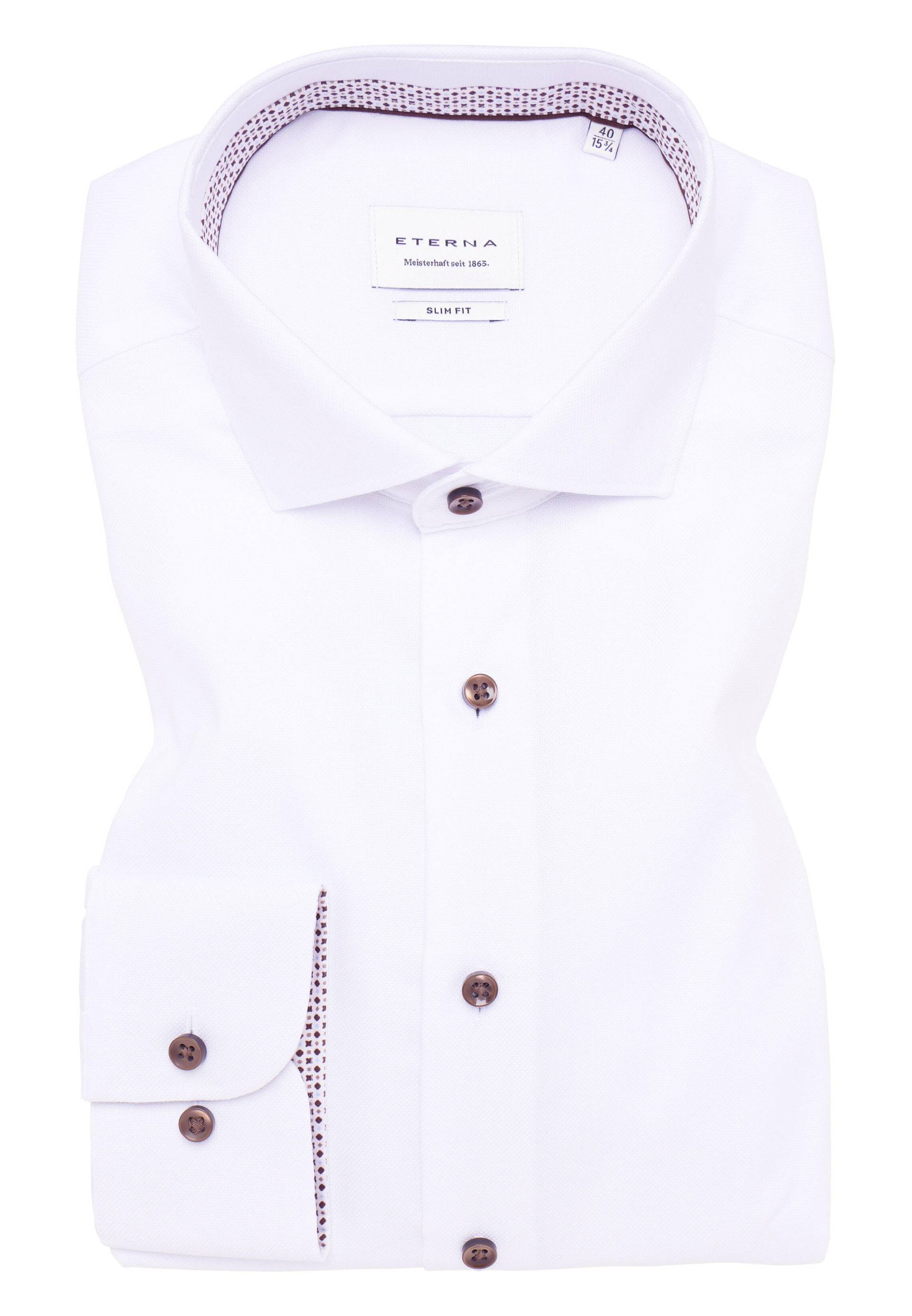 ETERNA - Hemd Natté Langarm weiß von ETERNA