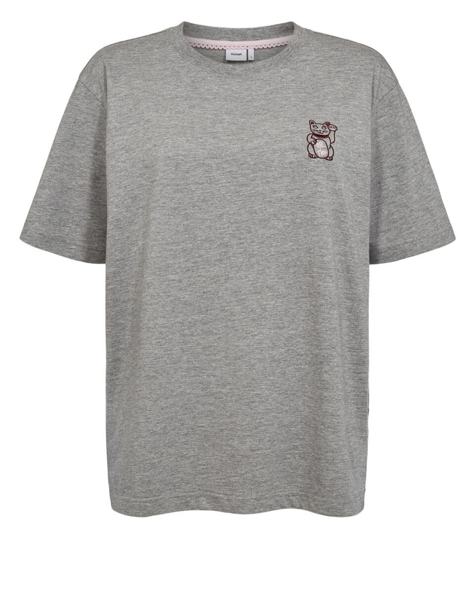 Nümph - Oversize T-Shirt - Nuprema grau - Gr. - M von Nümph