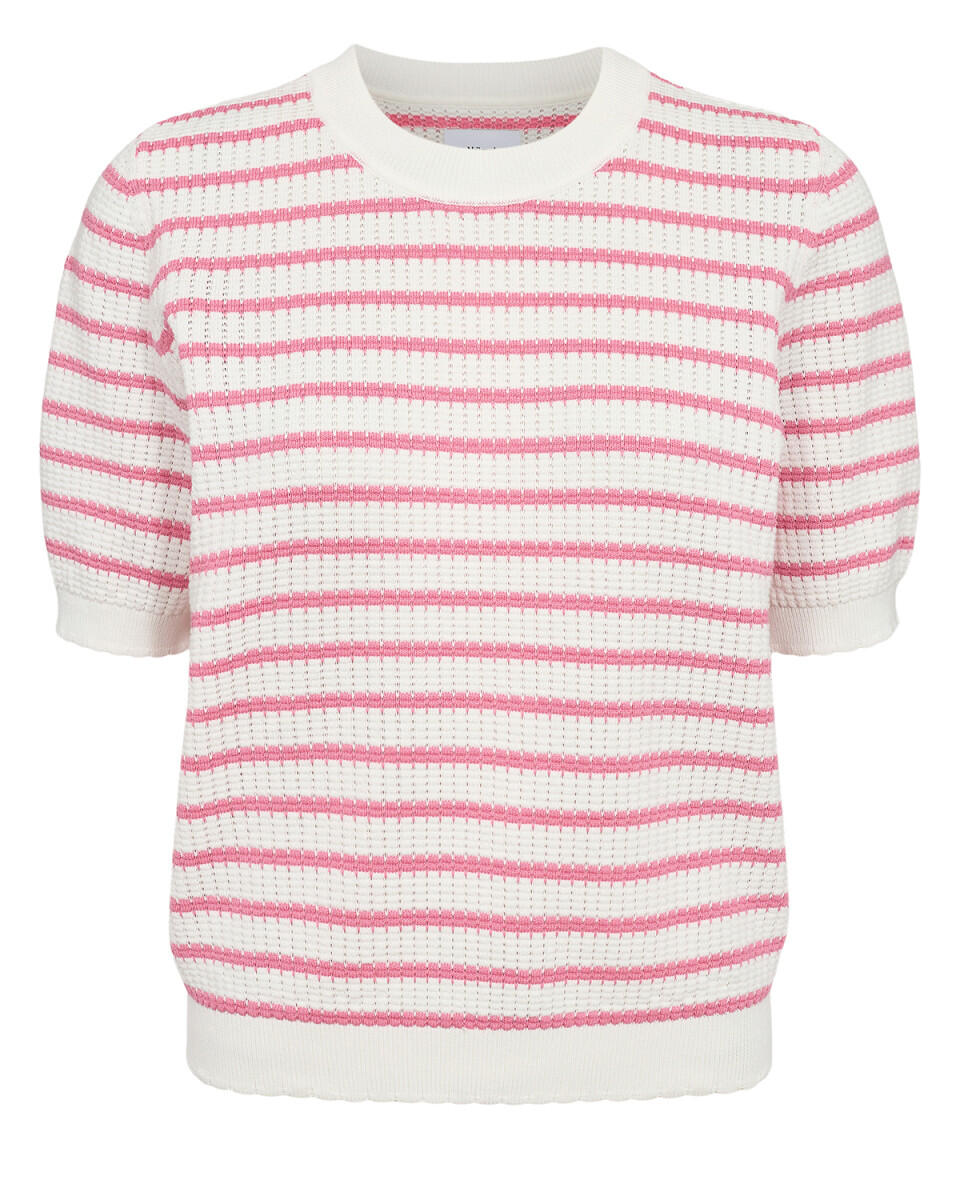 Nümph - Pullover - Nunicole GOTS pink/weiß - Gr. - M von Nümph
