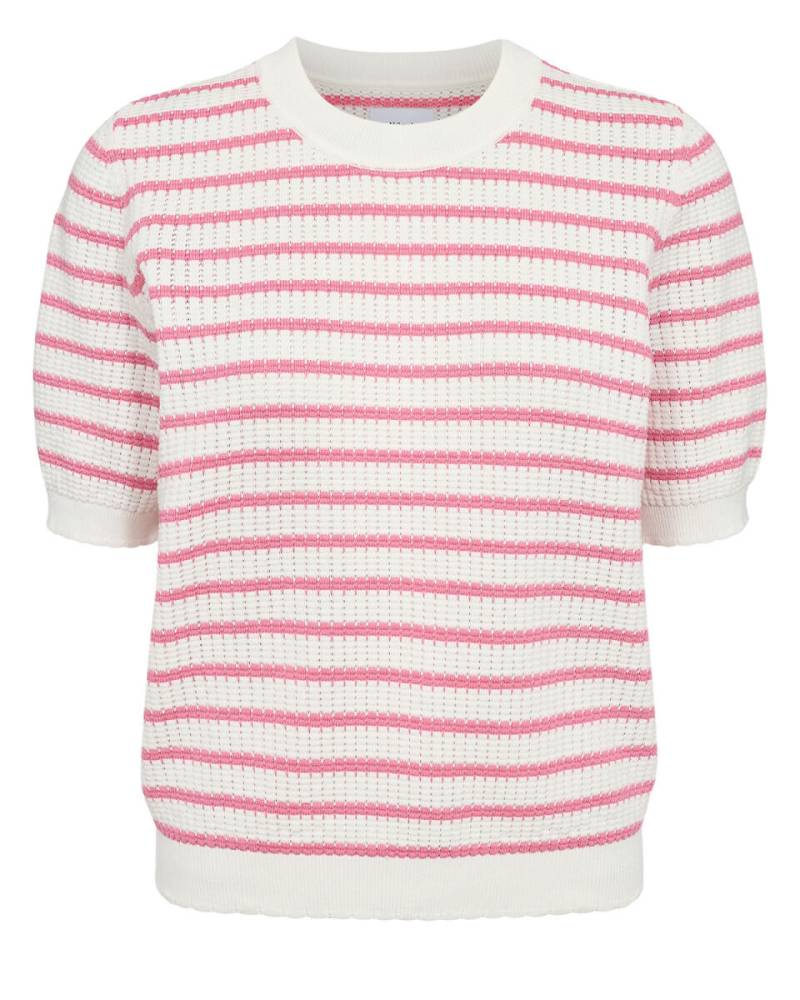 Nümph - Pullover - Nunicole GOTS pink/weiß - Gr. - M von Nümph