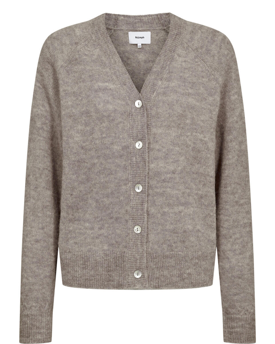 Nümph - Strickjacke mit V-Auschnitt - Nuriette braun von Nümph