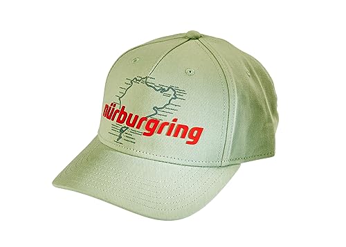 Nürburgring - Herren Cap - Racetrack - Baseball Cap - Individuell verstellbar - 100% Baumwolle, Farbe:Grün, Größe:OneSize von Nürburgring