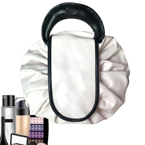 Nuhjytgf Kosmetiktasche mit Kordelzug, Make-up-Tasche mit Kordelzug | Wasserdichter Make-up-Taschen-Organizer,Tragbare Hautpflegetasche, Reisezubehör mit großem Fassungsvermögen für Frauen, Mädchen von Nuhjytgf