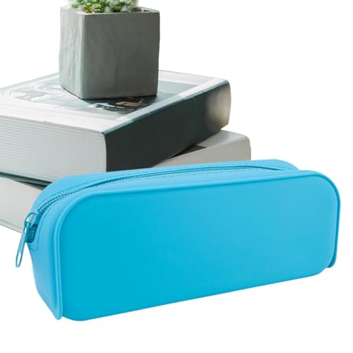 Nuhjytgf Silikon -Reißverschluss -Bleistiftbeutel, Silikon -Make -up -Tasche,Ästhetischer Soft Pen -Speicherfall | Multifunktional Silikonkosmetikbeutel für Schreibwaren, Radiergummis, Bürsten, von Nuhjytgf