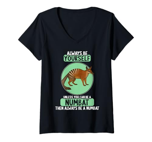 Damen Numbats Ameisenbeutler Numbat T-Shirt mit V-Ausschnitt Damen Numbats Ameisenbeutler Numbat T-Shirt mit V-Ausschnitt von Numbats Numbat Tier Shop